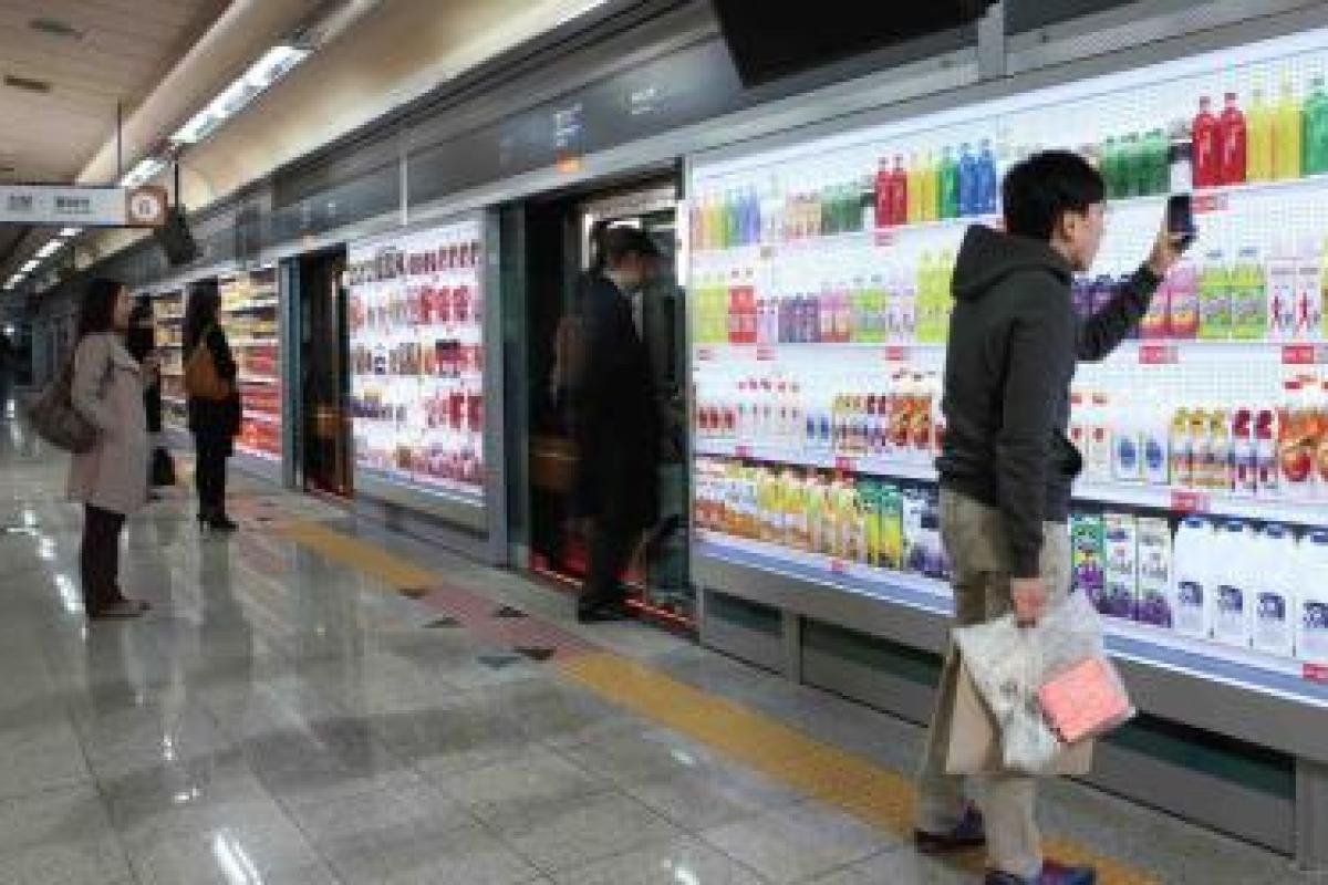 Tesco virtual grocery store, Korea